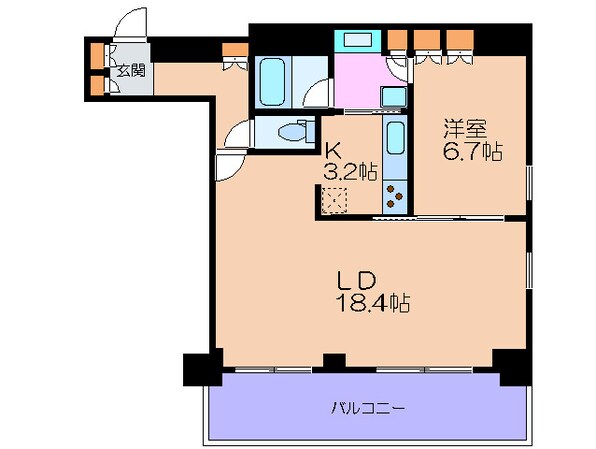 リバ－サイドタワ－中之島の物件間取画像